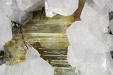 Columnar Calcite with Quartz Crystals and Pyrite - Fluorescent! #360648-1